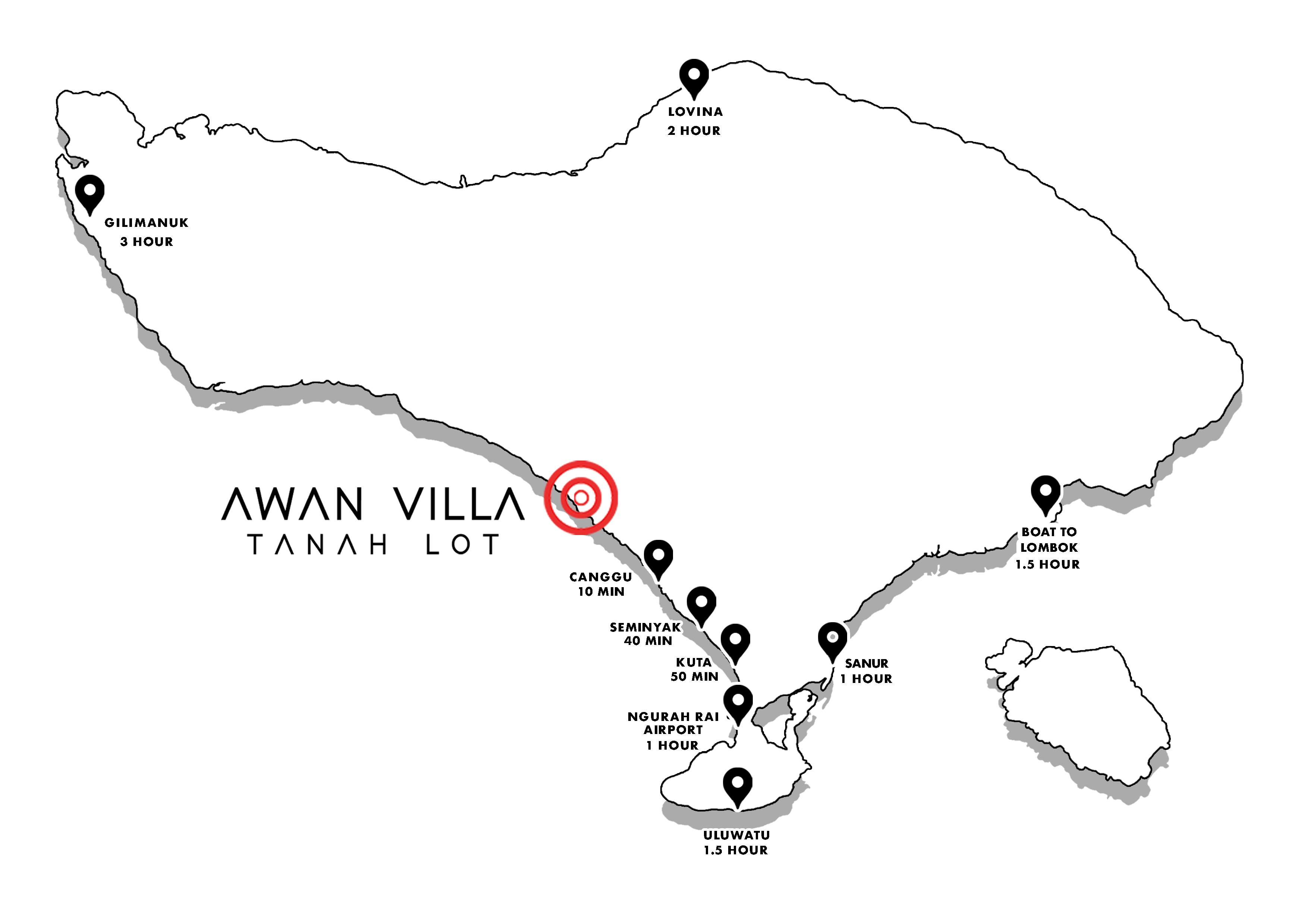 Location maps of awan villa